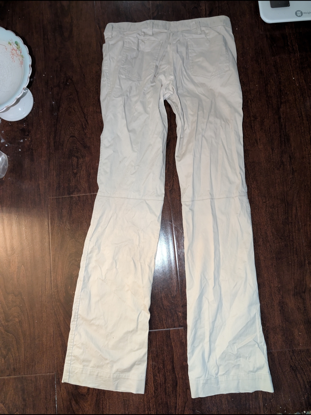 Prada Beige Low Rise Bootcut Pants IT 40 Y2K Stretch Cotton - Picture 2 of 4